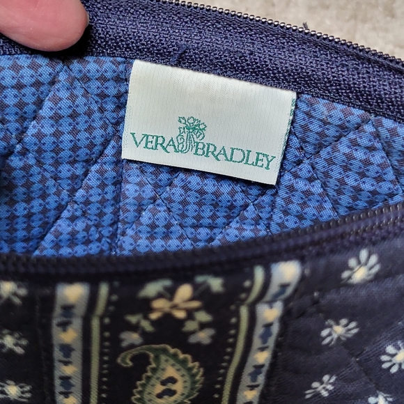 Vintage Vera Bradley Seaport Navy Small Quilted Crossbody Bag - Picture 3 of 4